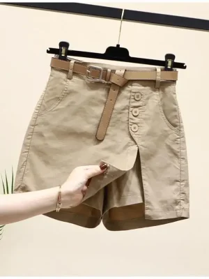 Women’s Elegant High-Waist A-Line Shorts