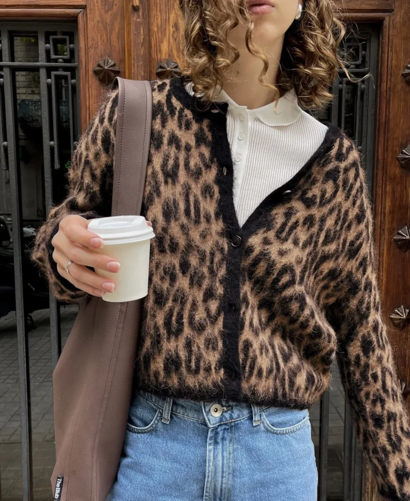Women's Loose Fit Leopard Sweater - Image 3
