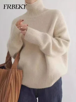 Women’s High Neck Knit Sweater