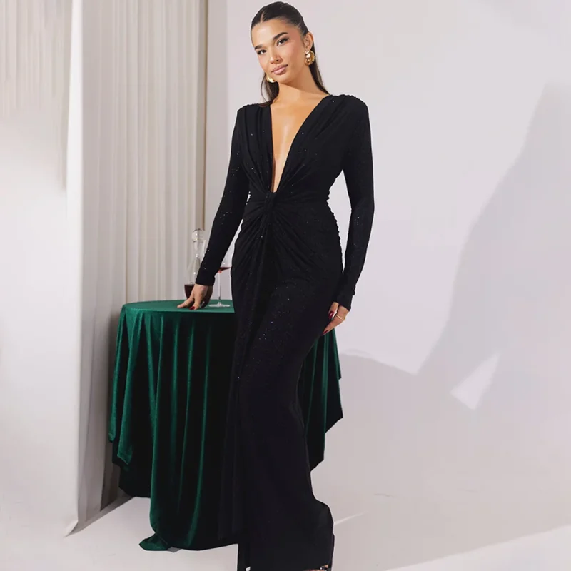 Sparkle Ruched Party Dress - Image 5