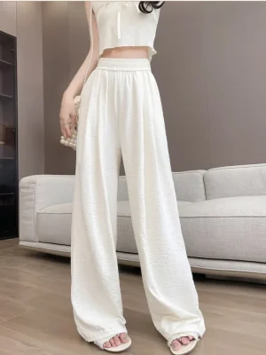Women’s Ice Silk Wide-Leg Joggers