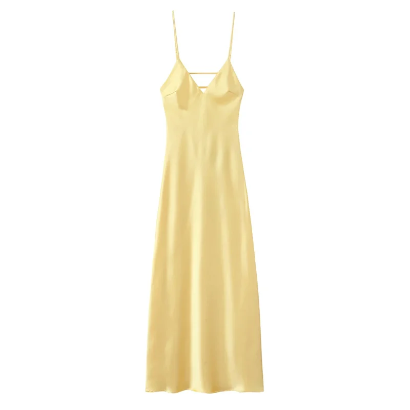 Sexy Spaghetti Strap V Neck Dress Women - Image 2