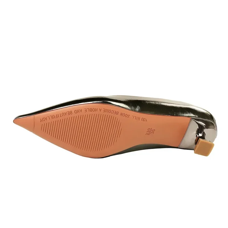 Glossy Low Heel Work Pumps - Image 6