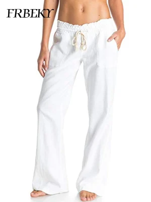 Women’s Summer Lace-Up Wide-Leg Pants