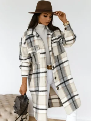Women’s Plaid Shirt Jacket