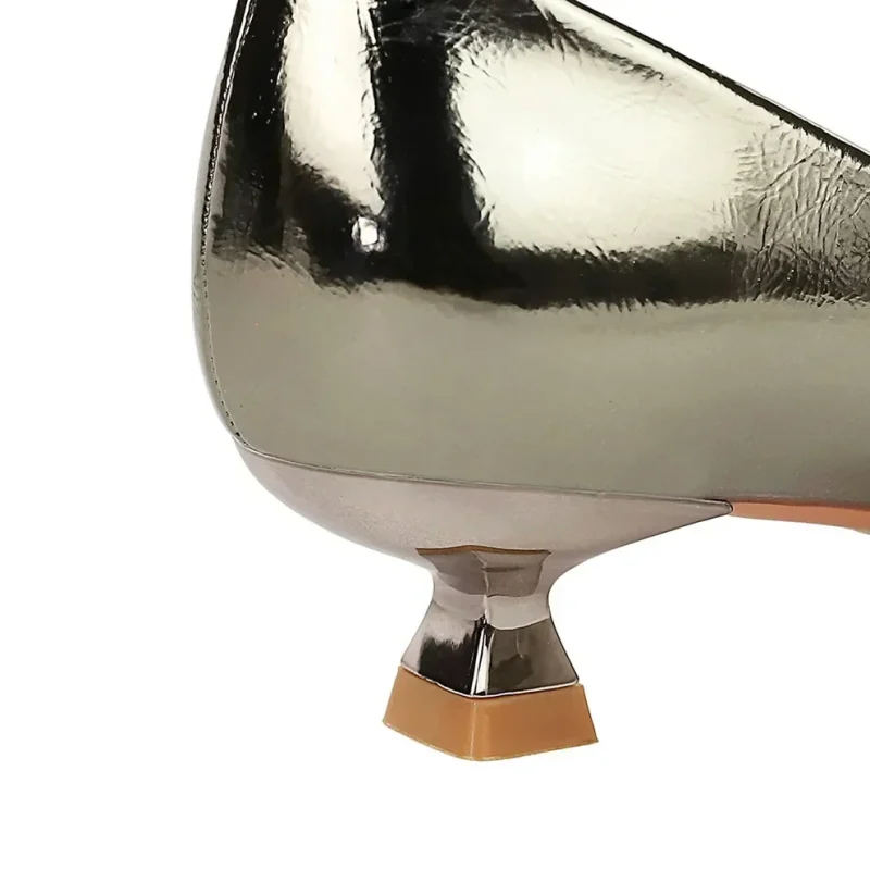 Glossy Low Heel Work Pumps - Image 5