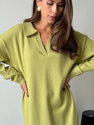 Elegant Knitted Sweater Dress Women Autumn 2025