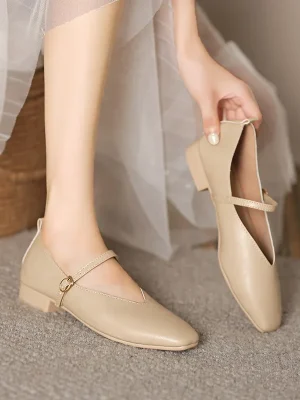 Elegant Buckle Ballerina Flats