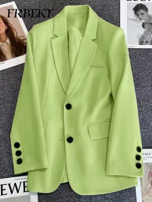 Women’s Elegant Solid Blazer Jacket