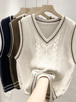 Women’s Solid Knit Sweater Vest