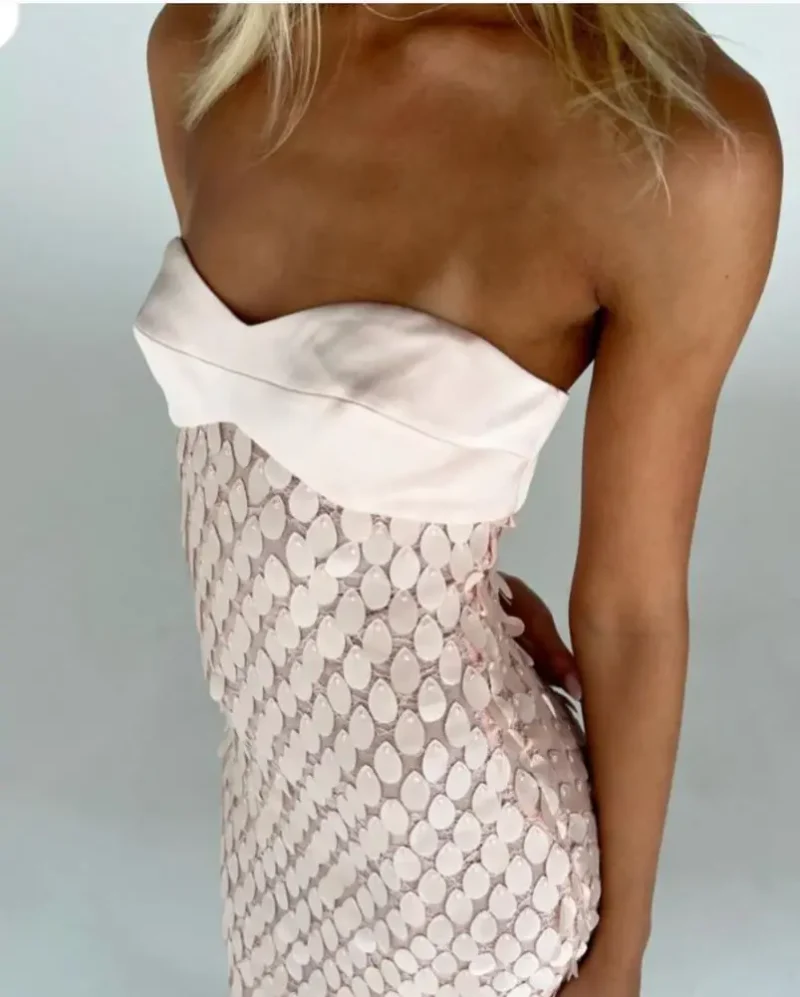Slim Fit Tube Dress for Women - Image 3
