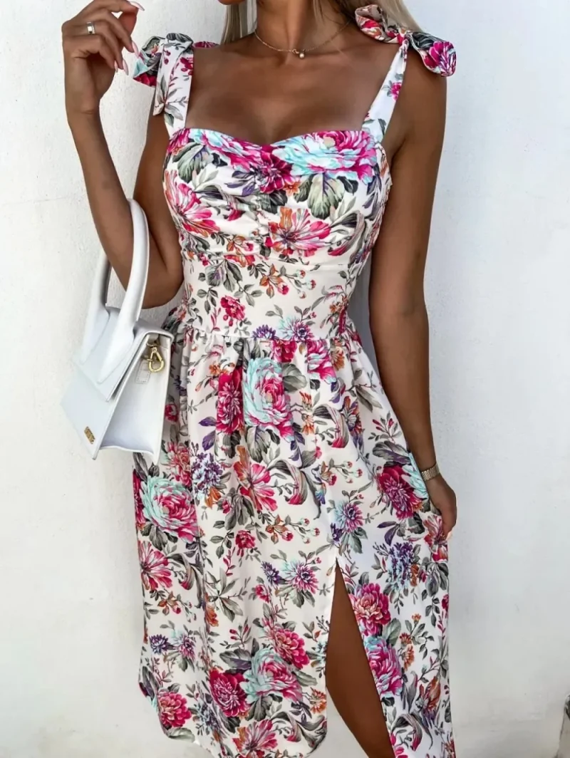 Summer Sling Midi Dress Casual and Floral - Image 6