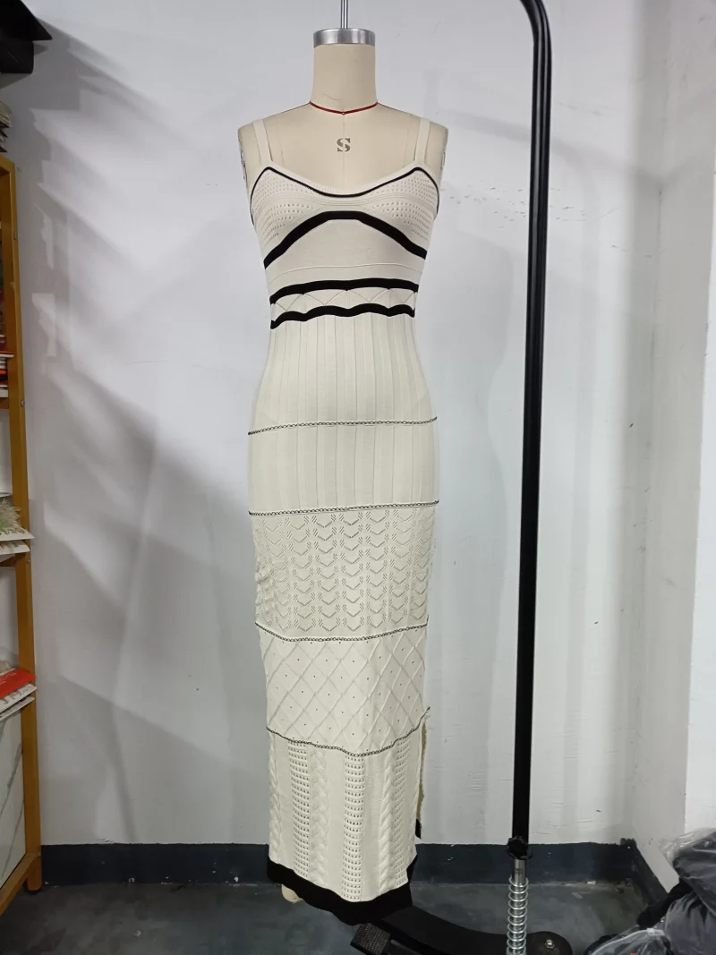 Elegant Sleeveless Crochet Maxi Dress Women - Image 6