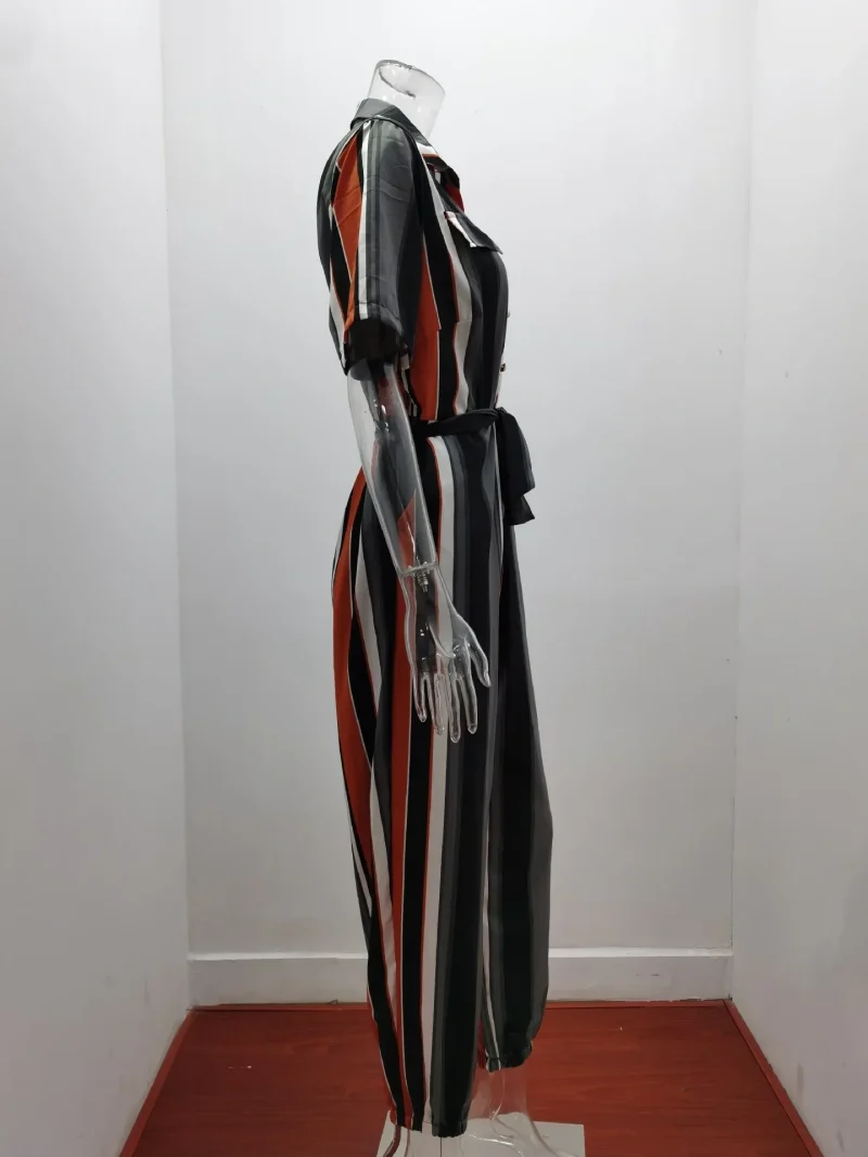 Women’s Chic Printed Belted Jumpsuit - Image 2