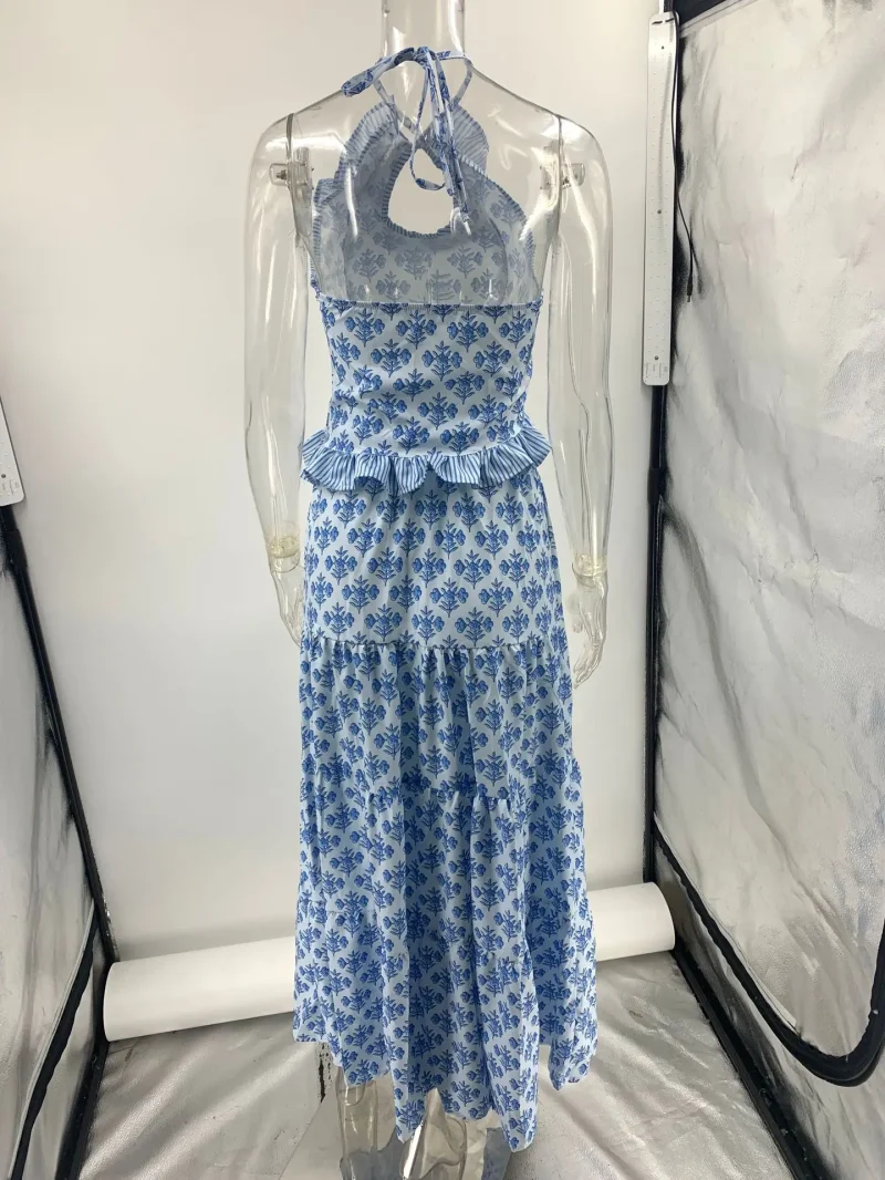 Ruffle Halter Top & Skirt Set - Image 6