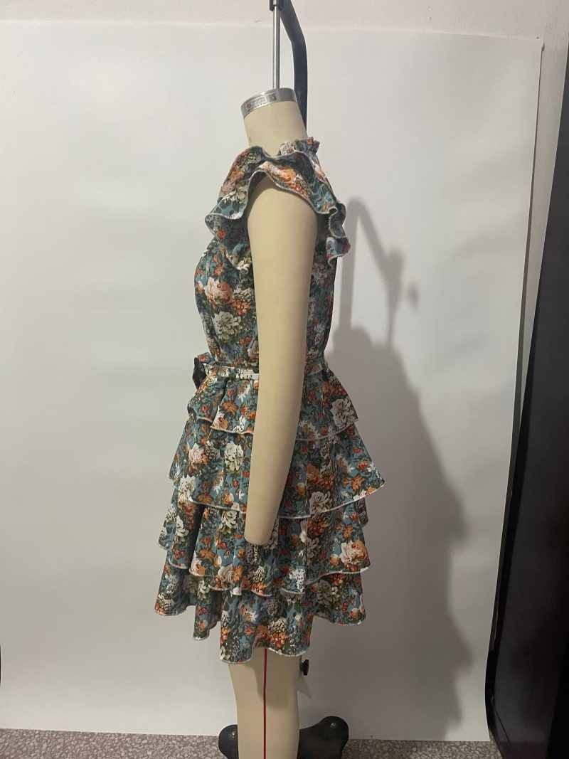 Summer Ruffled Multi-Layer A-Line Dress - Image 4