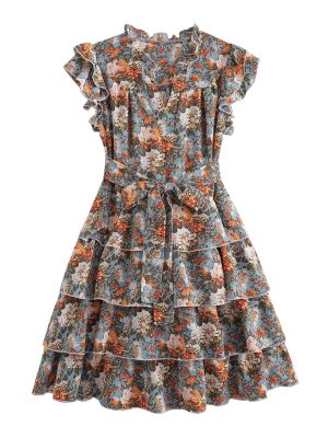 Summer Ruffled Multi-Layer A-Line Dress