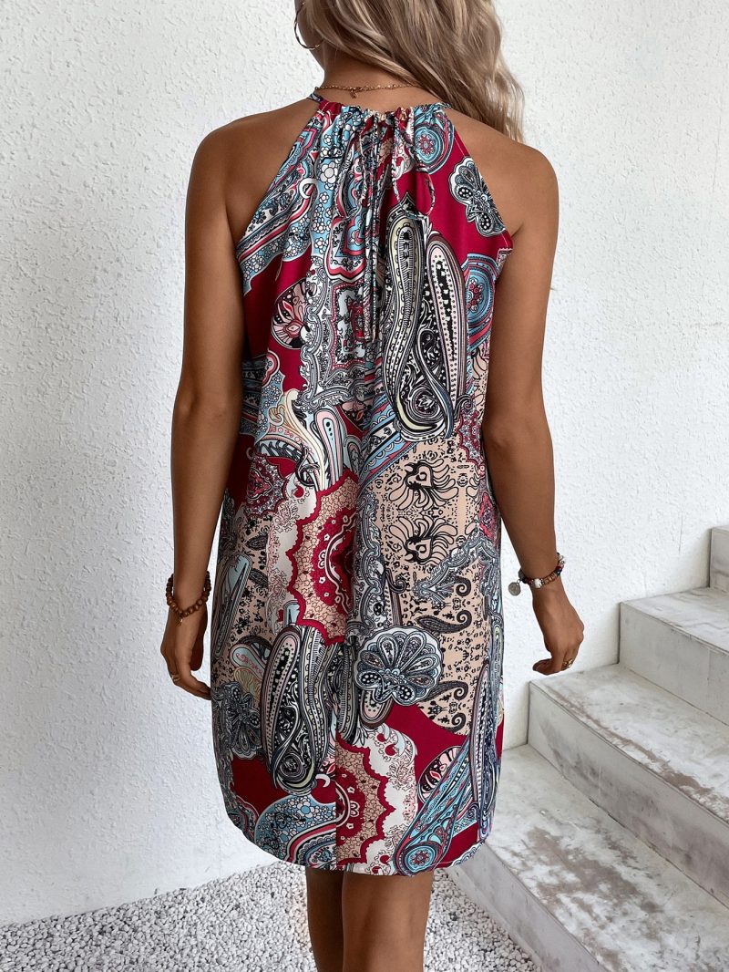 Women’s Summer Printed A-Line Vacation Dress - Image 4