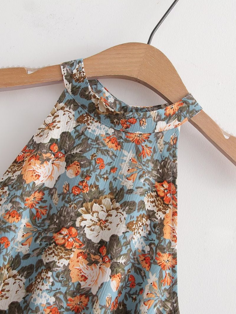 Printed Ruffled Layered Vacation Dress for Summer - Image 3