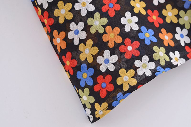 Colorful Floral Printed Summer Dress with Straps - Image 3