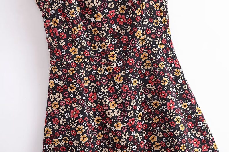 Summer Floral Waist-Controlled Slim Holiday Dress - Image 2