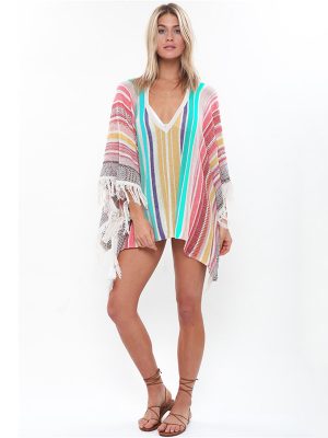 Beach Cover-Up Shirt with Cutout Design