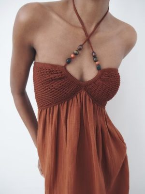Fall Women’s Elegant Patchwork Knitted Vacation Dress