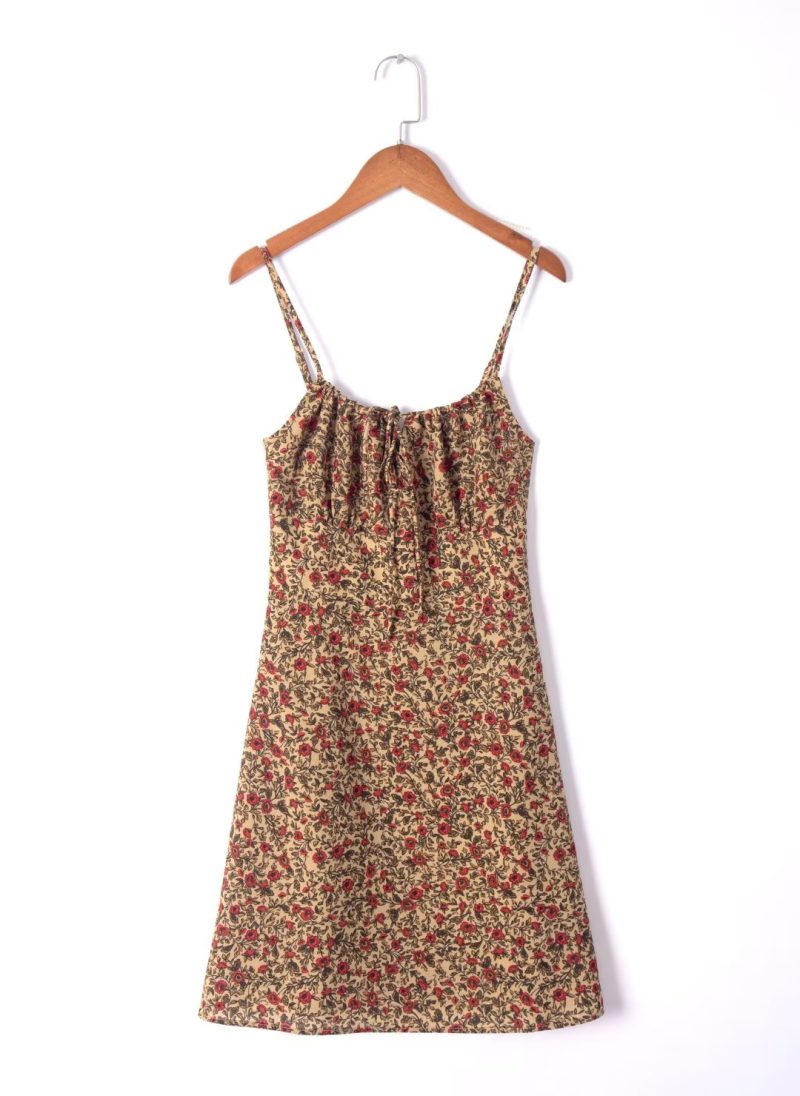 Printed A-Line Dress for Spring Summer