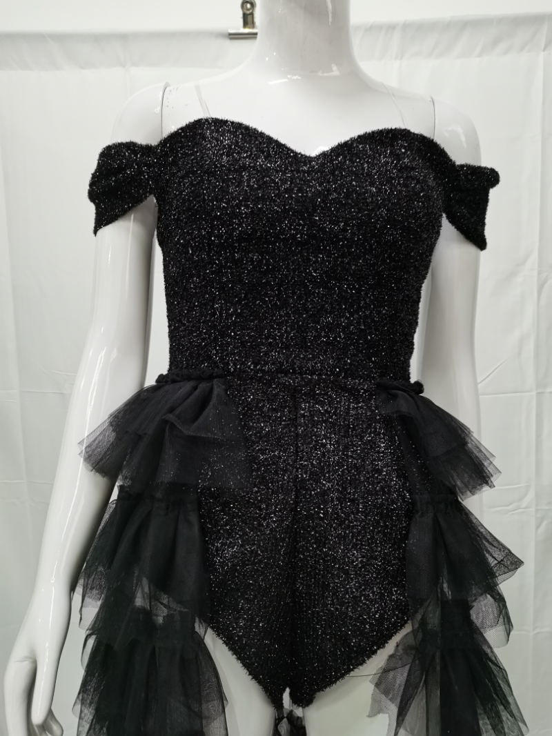 Stylish Women’s V Neck Silk Cocktail Party Dress - Image 2