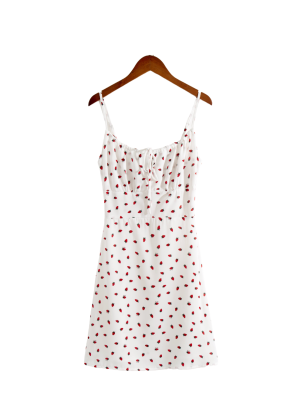 Cute Strawberry Dress with Cottagecore Charm