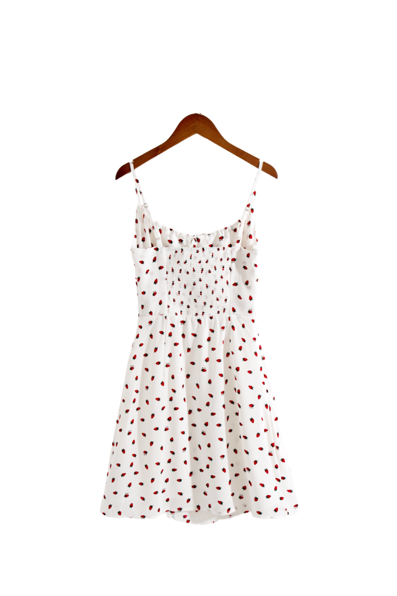 Cute Strawberry Dress with Cottagecore Charm - Image 2