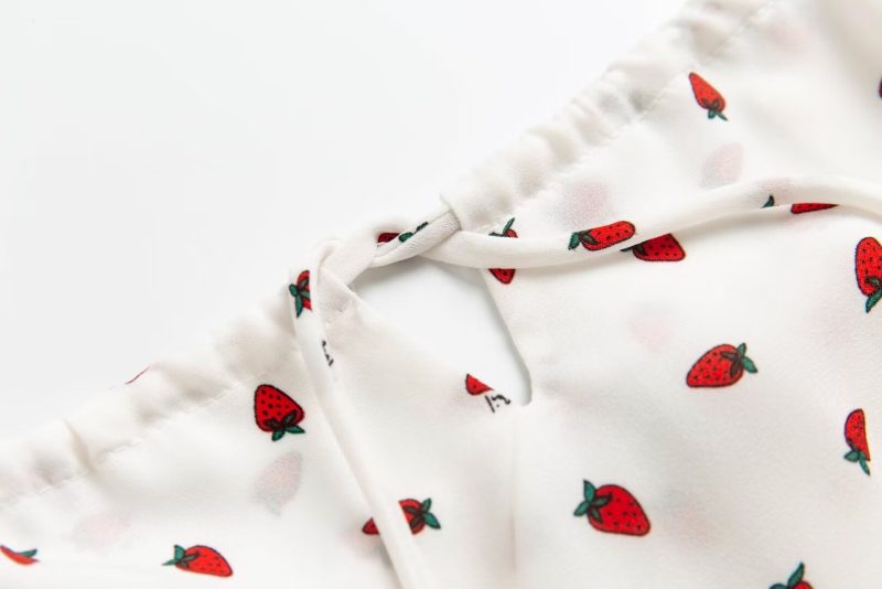 Cute Strawberry Dress with Cottagecore Charm - Image 3
