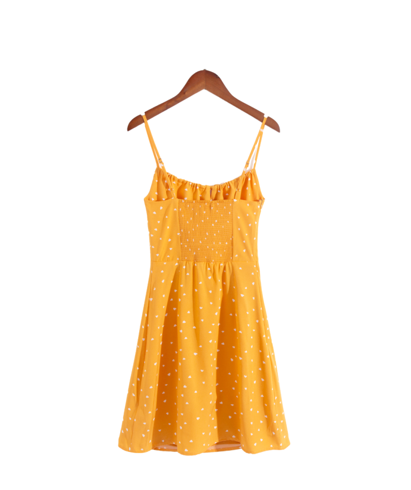 Lace-Up Chest Floral Dress for Summer Vacations - Image 2