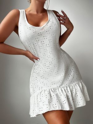 Solid Color Sun Protection Swim Cover Up