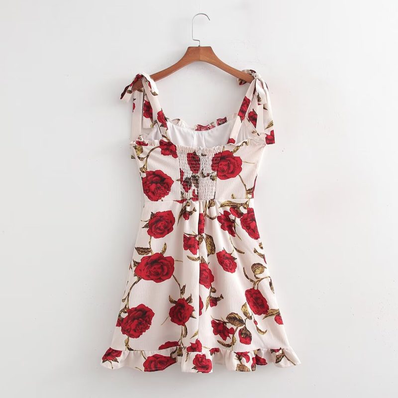 Strappy Floral French Dress for Summer Days - Image 2