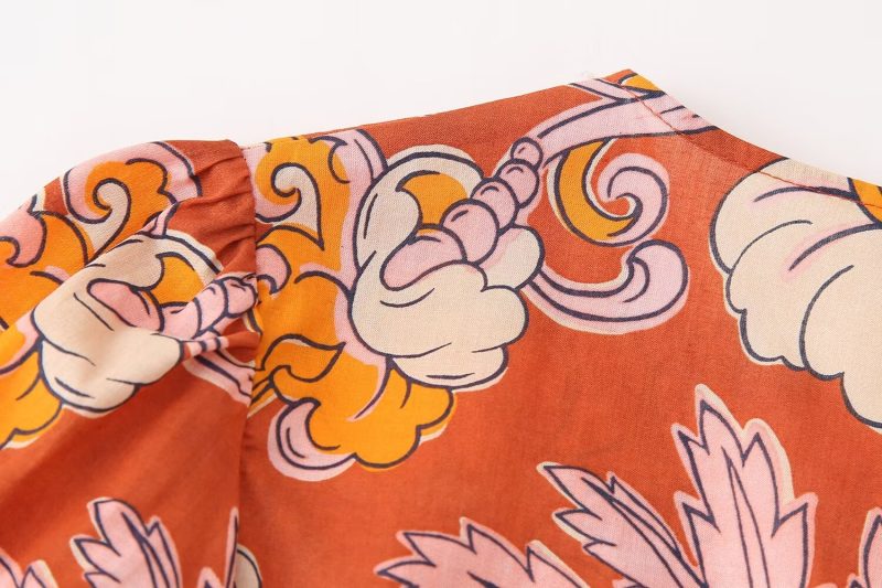 Summer Elegant Printed Midi Dress for Women - Image 4