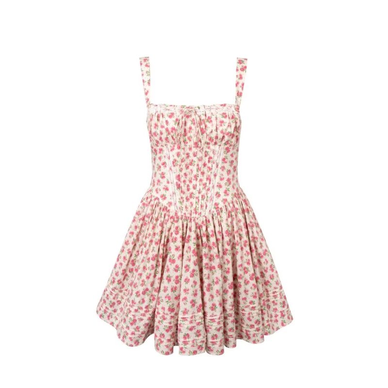 Delicate Floral Summer Dress with Slip Style