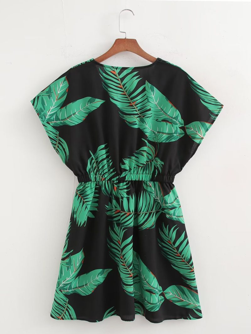 Spring Chiffon Strapless Printed Women’s Dress - Image 2