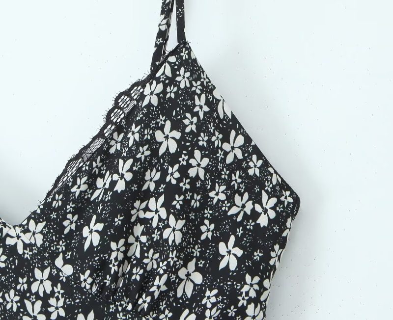 Spring Women’s Deep V Vintage Floral Maxi Dress - Image 4