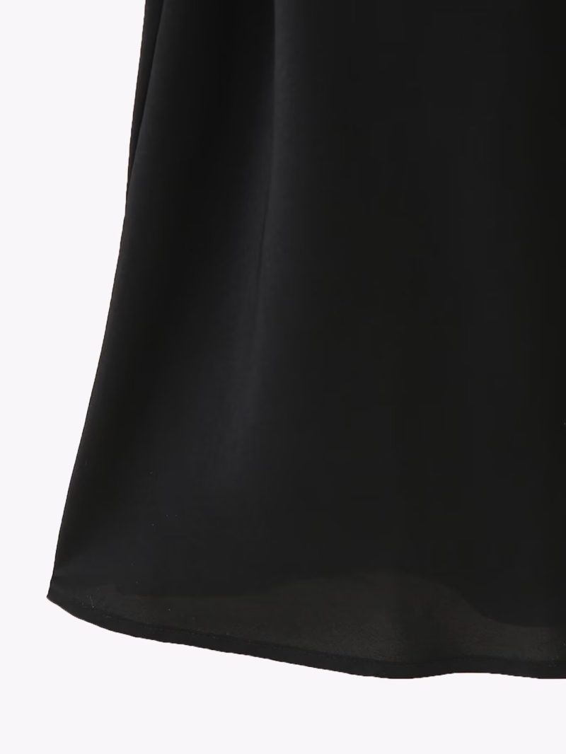 Women’s Silk Satin Halter Ribbon Spring Dress - Image 4
