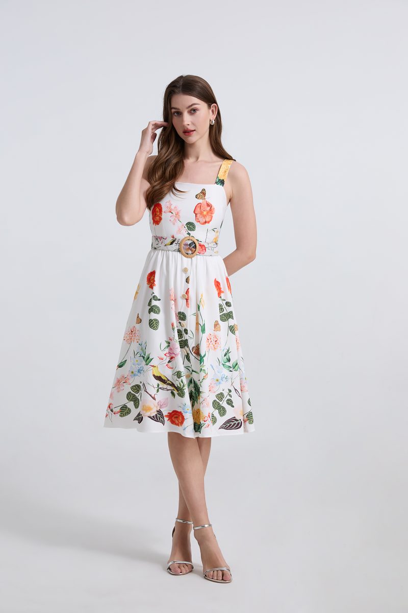 Printed Halter Dress Women’s Summer Vacation Style - Image 2