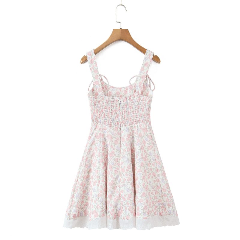 Double Strap Smocked Princess Dress in Pink - Image 3