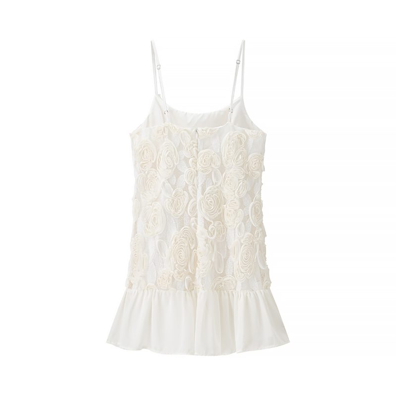 Chiffon Floral Patchwork Sling Dress for Spring - Image 4