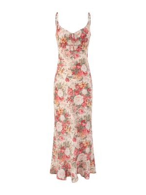 Sweet Printed Bow Tie Slim Backless Dress