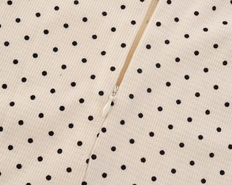 Retro Polka Dot Slimming Vacation Dress - Image 3