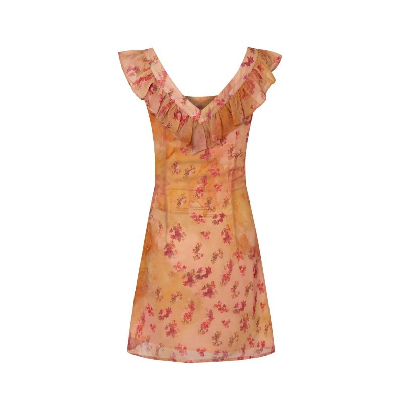 Fitted Waist Dress with Doll Collar Detail