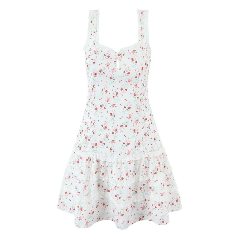 Sleeveless French Dress with Delicate Ruffle Design - Image 3
