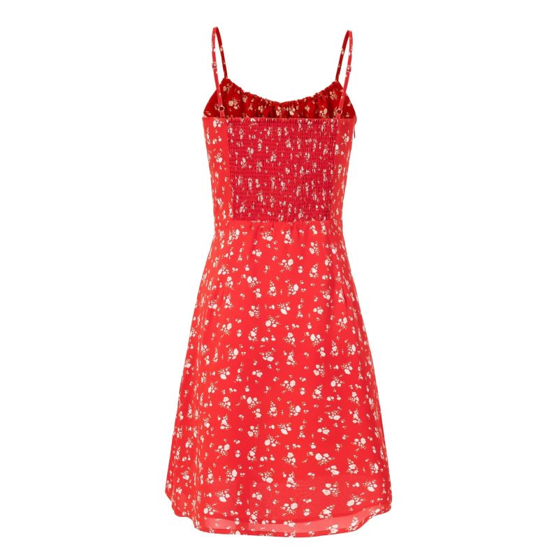 Fresh Summer Suspender Dress with Floral Print - Image 3