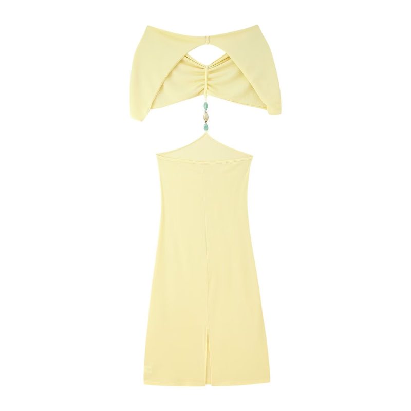 French Inspired Backless Beaded Women’s Evening Dress - Image 2