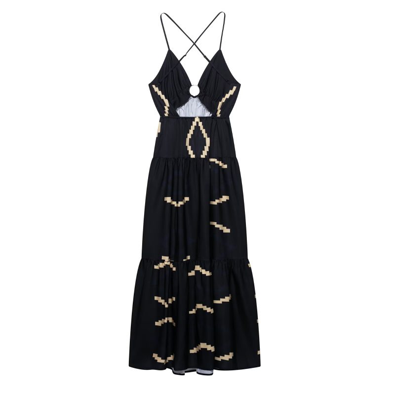 Women’s Elegant Halter Backless Slit Maxi Dress - Image 3
